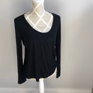 ARITZIA WILFRED FREE Black Long-Sleeved T